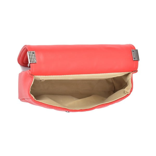 Crvena kožna pismo torba Isabella Rhea Mari-image-3