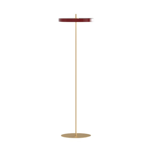 Crvena LED stojeća svjetiljka s mogućnosti zatamnjivanja s metalnim sjenilom (visina 151 cm) Asteria Floor – UMAGE