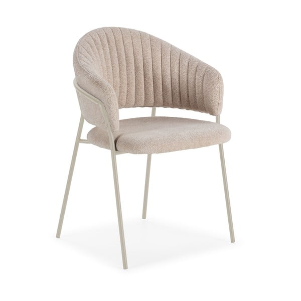 Bež podstavljene blagovaonske stolice u setu s naslonima za ruke 2 kom Leticia – Marckeric