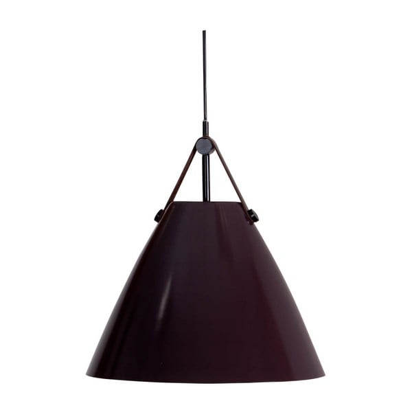 Tamnosmeđa stropna svjetiljka s kožnim detaljima sømcasa Ador