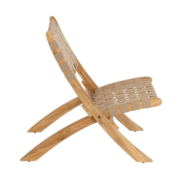 Bež vrtna fotelja od masivnog drveta – Kave Home-image-2