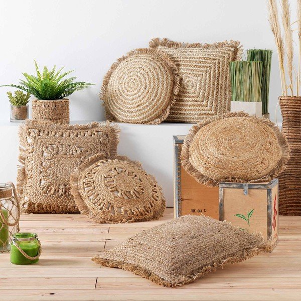 Juten ukrasni jastuk ø 40 cm Tournicotti – douceur d'intérieur-image-1