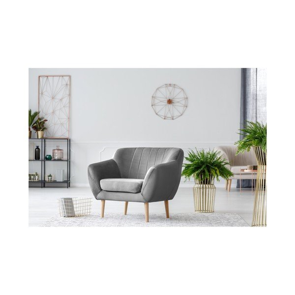 Siva fotelja Mazzini Sofas Benito-image-2