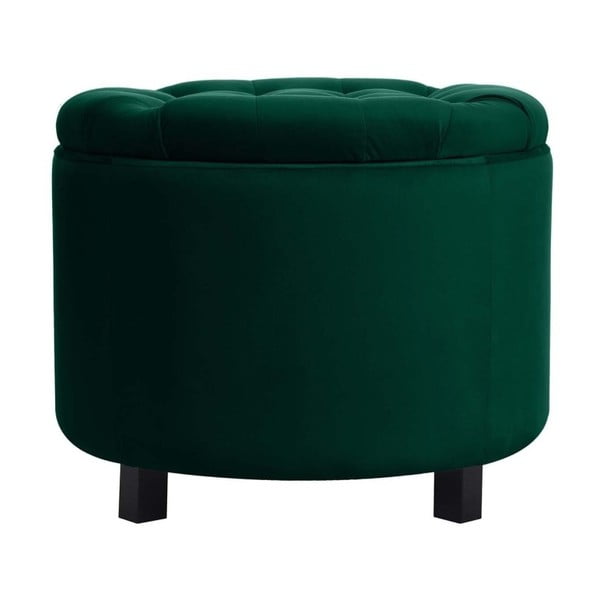 Tamnozeleni puf s prostorom za odlaganje JohnsonStyle Estrid French Velvet, ⌀ 52 cm-image-1