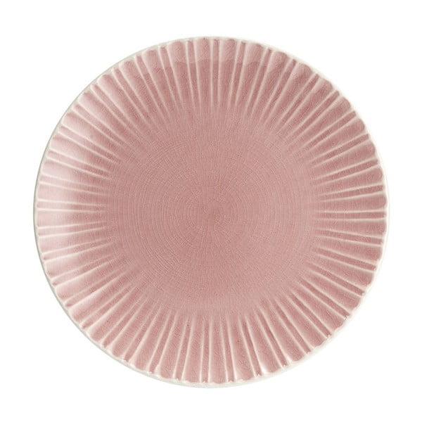 Ružičasti tanjur od keramike Ladelle Mia, ⌀ 21,5 cm