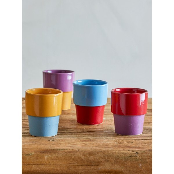 Šalice u setu 4 kom za cappuccino glinene 150 ml Ewan – Bloomingville-image-1