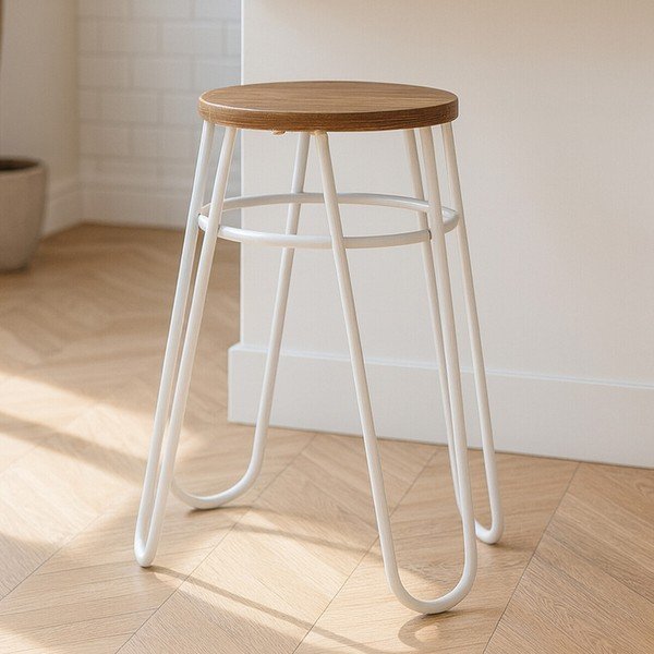 Sivi/u prirodnoj boji stolac od čvrstog brijesta District – Premier Housewares-image-3