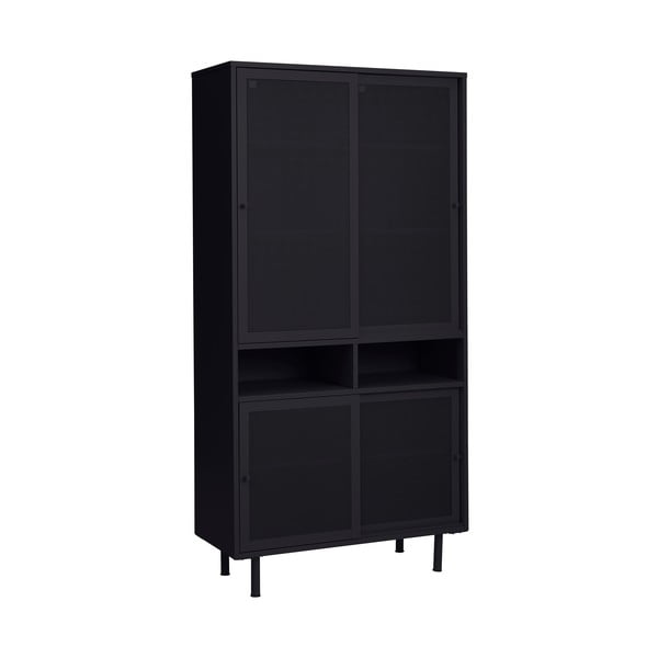 Crni metalni ormarić s kliznim vratima 90x180x40 cm Veep – Unique Furniture-image-4