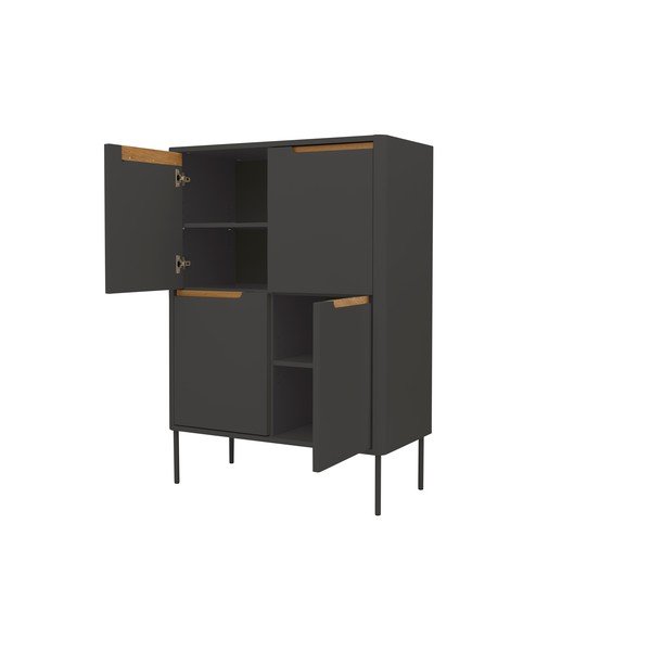 Crna komoda Tenzo Switch, 90 x 128 cm-image-3
