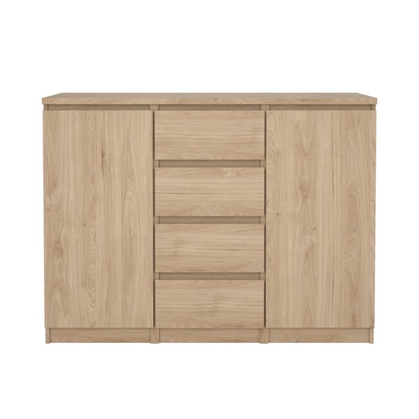 Komoda u dekoru hrasta u prirodnoj boji 121x91x50 cm Naia – Tvilum