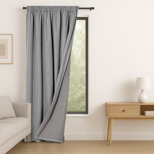 Siva zatamnjujuća zavjesa 140x250 cm Corita – Restilo-image-1
