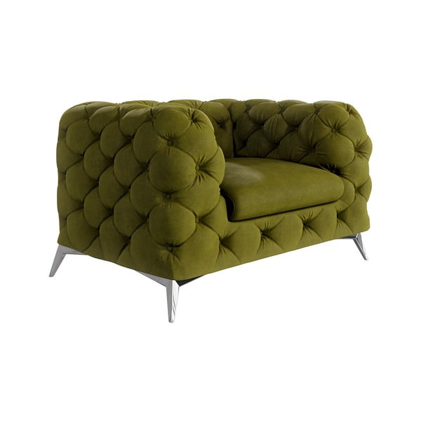 Zelena baršunasti fotelja Chelsea – Ropez