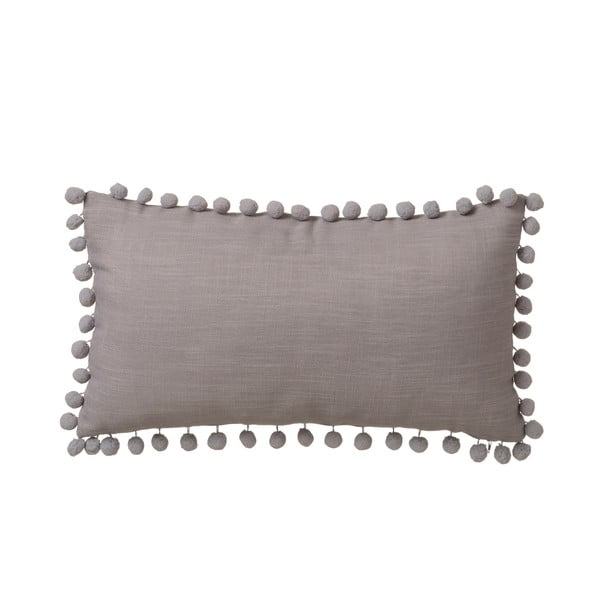 Sivi jastuk Casa Selección Pompon, 50 x 30 cm