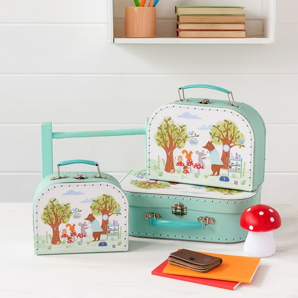 Kartonski organizatori za dječje igračke u setu 3 kom 21x28x8 cm Woodland Friends – Rex London-image-1