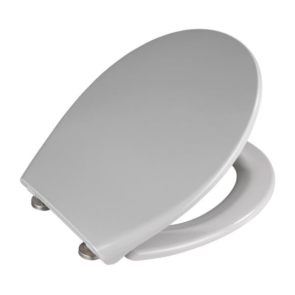 Sivo WC sjedalo s lakim zatvaranjem Wenkoo Samos 44,5 x 37,5 cm-image-2