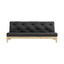 Kauč na razvlačenje Karup Design Fresh Natural Clear/Tamnosiva