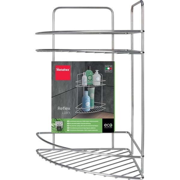 Željezna kupaonska polica u sjajno srebrnoj boji Luxy – Metaltex-image-2