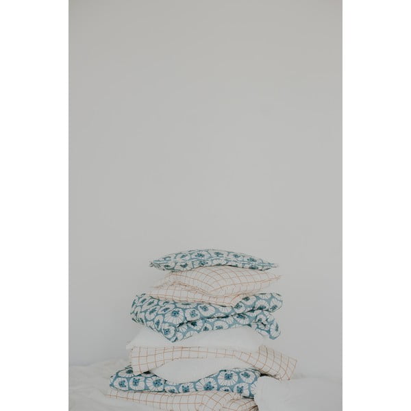 Bež komplet za kolijevku Camel Check – Malomi Kids-image-1