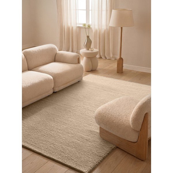 Bež ručno rađen vunen tepih 120x170 cm Richmond Diana – Ted Baker-image-1