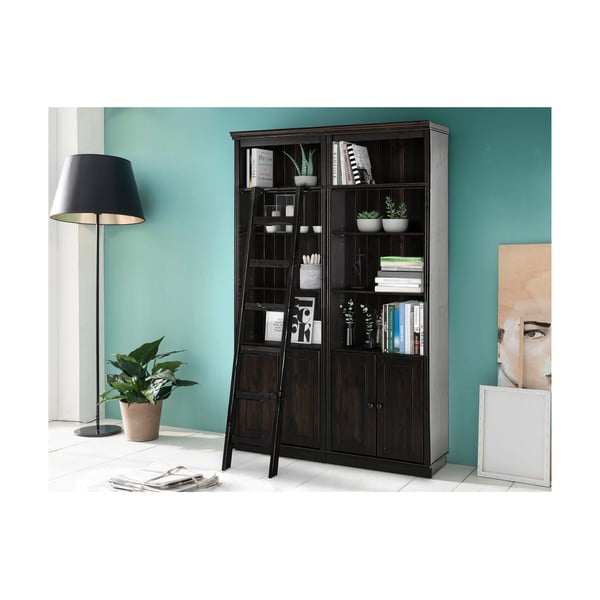 Smeđa biblioteka od masivnog bora 148x223 cm Anita – Støraa-image-1