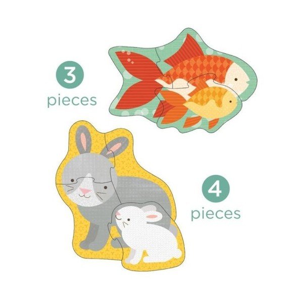 Set od 4 slagalice od recikliranog papira i biljne tinte Petit collage Pets-image-2