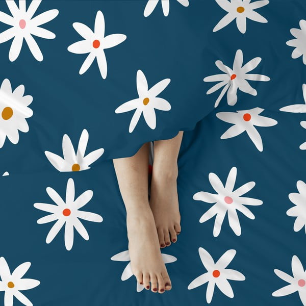 Plava navlaka za poplun za bračni krevet 200x200 cm Margaret – Aware-image-4