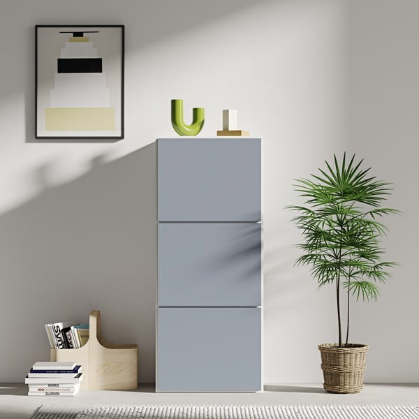 Bijeli/sivi ormarić za cipele Bamboo – TemaHome-image-1