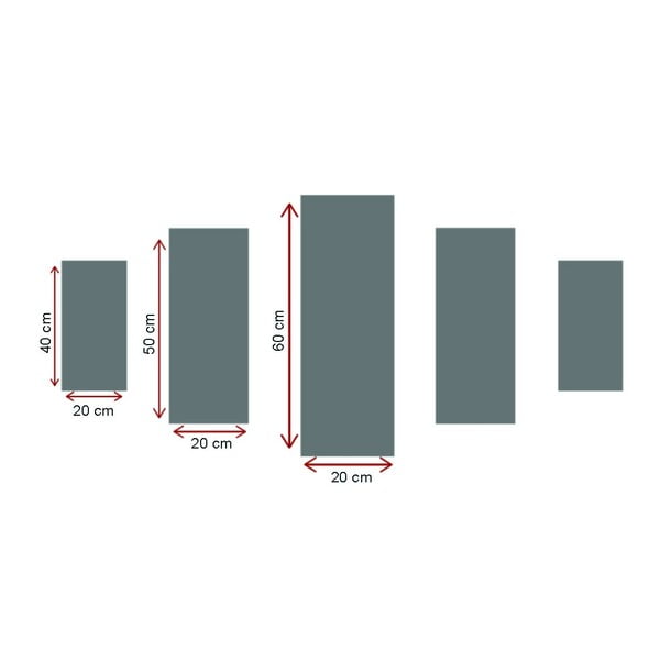 Slike u setu od 5 kom Winter Sunset - Wallity-image-2