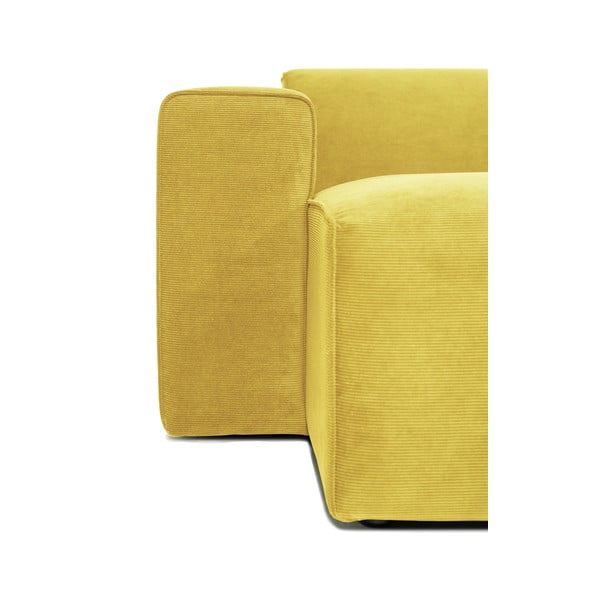 Žuta baršunasta modularna sofa u obliku slova U Scandic Sting, lijevi kut-image-3