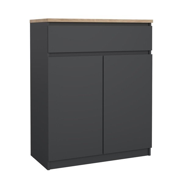 Tamno siva komoda 80x100x40 cm Naia – Tvilum