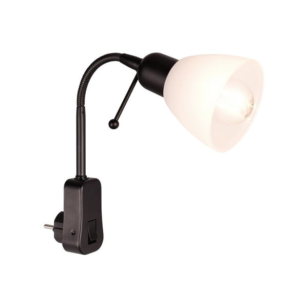 Crna zidna lampa ø 9 cm Ligara – Trio