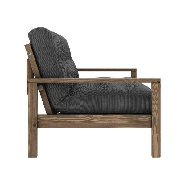 Crna/antracitno siva sklopiva sofa 205 cm Knob – Karup Design-image-4