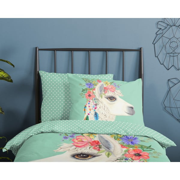 Mentol zelena pamučna dječja posteljina za krevet za jednu osobu/za produženi krevet 140x220 cm Joey – Good Morning-image-2