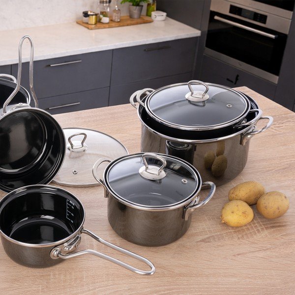 Emajliran lonac s poklopcem 1,75 l Metalic – Orion-image-1