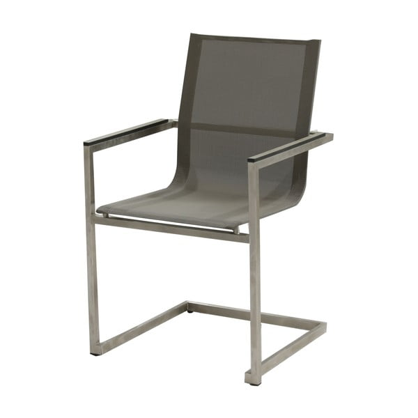 Siva vrtna stolica od nehrđajućeg čelika ADDU Sienna