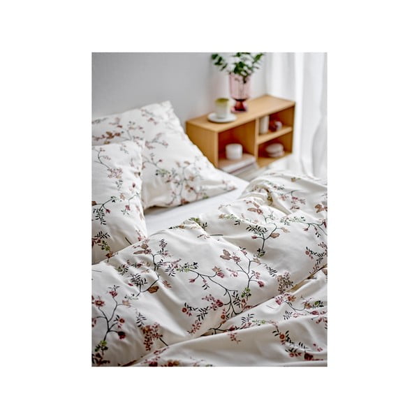 Bež posteljina za krevet za jednu osobu od pamučnog satena 140x200 cm Grace – Södahl-image-1