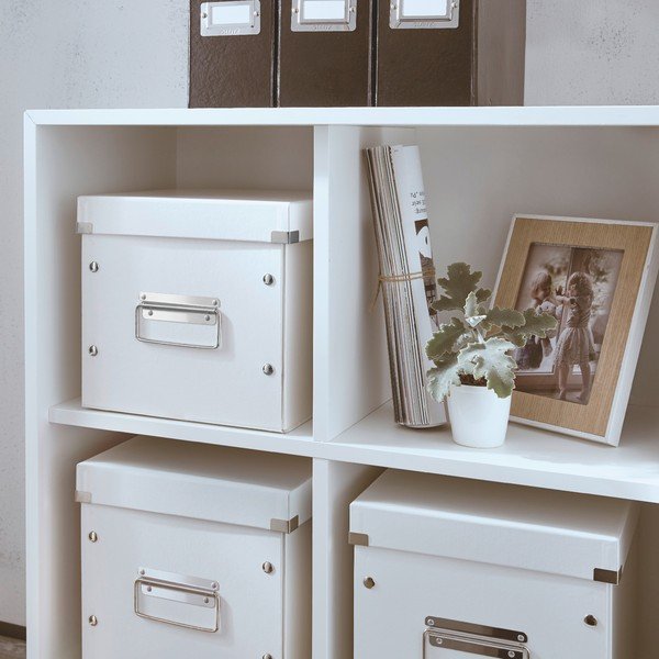 Bijela kartonska kutija za pohranu s poklopcem 26x26x24 cm Click&Store – Leitz-image-1