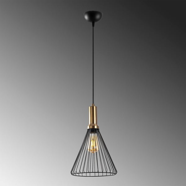 Crna viseća svjetiljka s metalnim sjenilom ø 24 cm Dear – Opviq lights-image-4