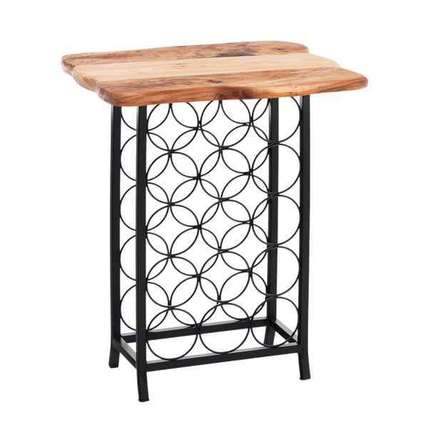 Crni/u prirodnoj boji metalni držač za boce vina broj boca 15 kom 46x56x35,5 cm Ras – Tomasucci