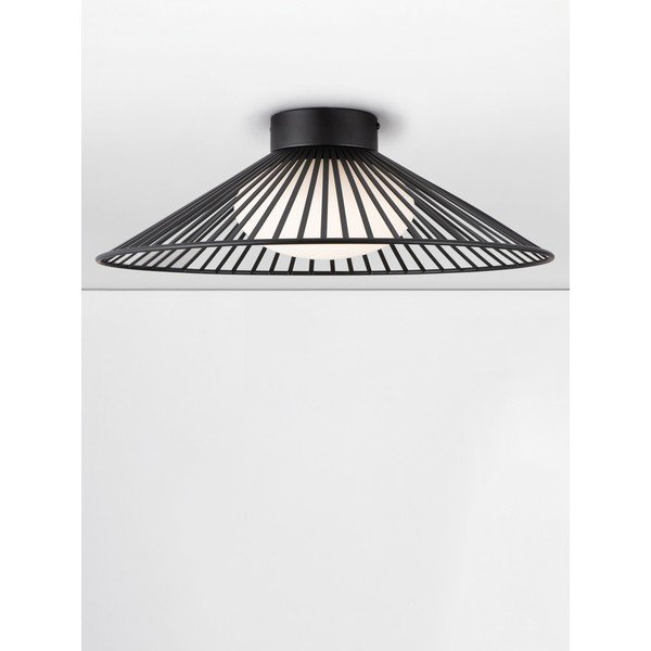 Mat crna metalna LED stropna svjetiljka sa staklenim sjenilom Brume – Nova Luce-image-3