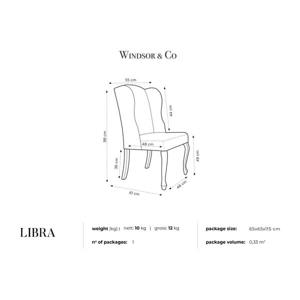 Svijetlo siva stolica Windsor &amp; Co Sofas Libra Designs-image-2