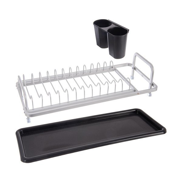 Crno-bijeli metalni ocjeđivač za posuđe 41,5x17 cm Deluxe – Orion-image-2