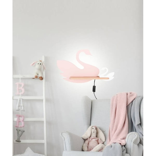 Bijelo-ružičasta dječja lampa Swan - Candellux Lighting-image-2