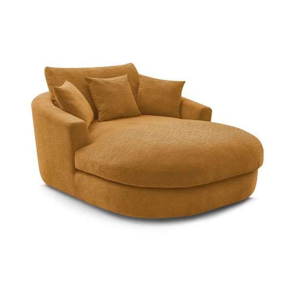 Žuta  fotelja od šenila Belem – Bobochic Paris