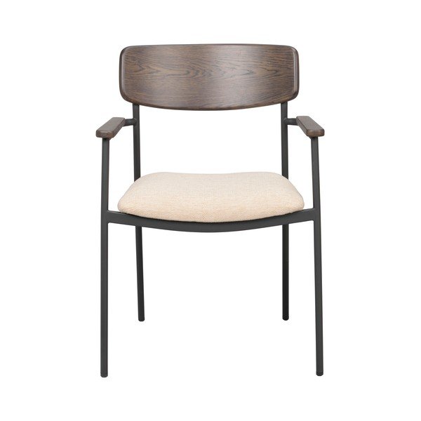 Krem/tamno smeđe blagovaonske stolice u setu 2 kom Maymont – Rowico-image-2