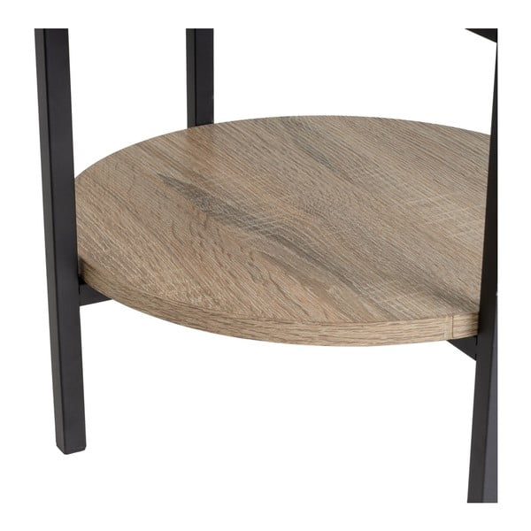 Crni/u prirodnoj boji regal u dekoru hrasta 40x110 cm – Casa Selección-image-1