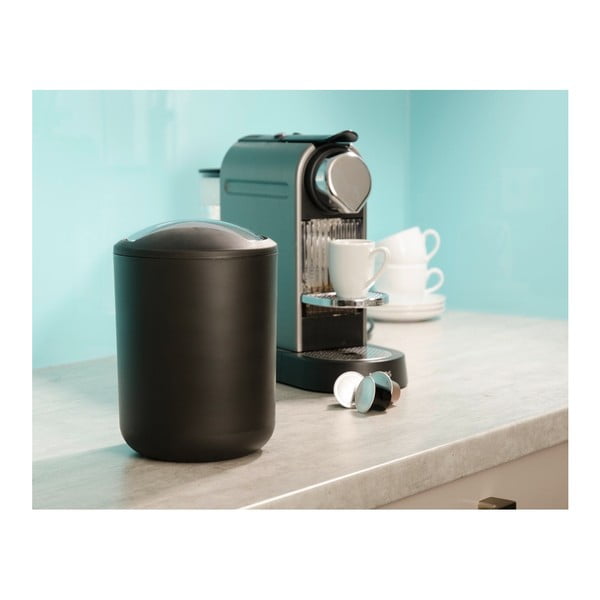 Crni koš za smeće Wenko Brasil S, visina 21 cm-image-1