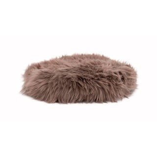Smeđi jastuk od ovčje kože Native Natural Round, ⌀ 40 cm