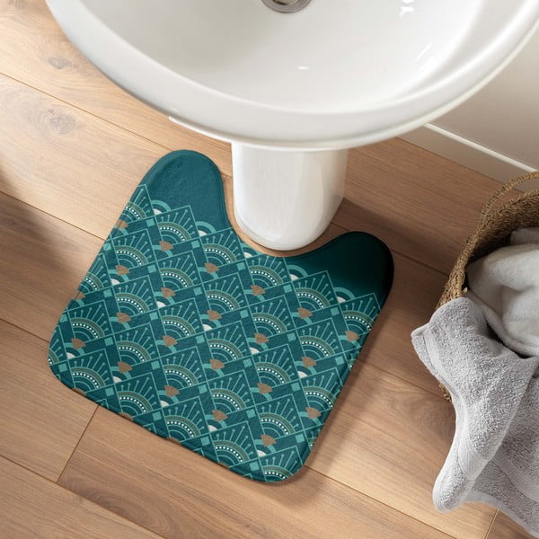 Petrolej zelena kupaonska prostirka za WC 45x45 cm Imperia – douceur d'intérieur-image-1