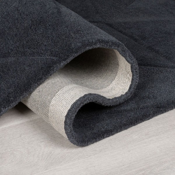 Antracitno sivi ručno rađen vunen okrugao tepih ø 160 cm Shard Charcoal – Flair Rugs-image-2